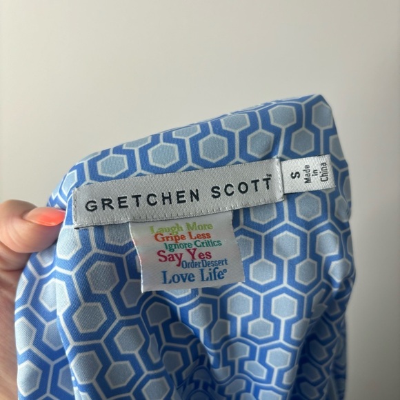 Gretchen Scott Blue Wrap it Up Jersey Dress - Picture 5 of 5